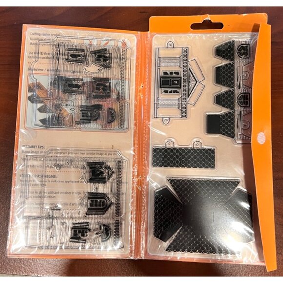 Inkadinkado Clear Halloween Stamps Paper Sculptures Craft Kit HauntedHouse60-312 - Picture 4 of 4